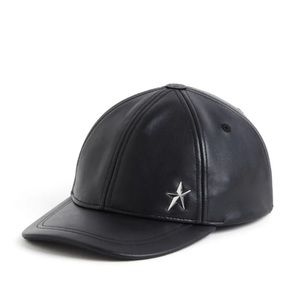 Mugler x H&M leather baseball cap in black